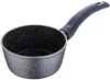 A single saucepan with a black interior and speckled gray exterior, set against a white background. Produktbild-Vorschau