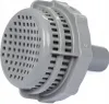A gray plastic filter pump attachment with a grid pattern on one end and a cylindrical connector on the other. Produktbild-Vorschau