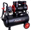 A black air compressor with red accents, shown on a white background. Produktbild-Vorschau