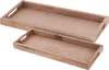 1.04 Set di 2 vassoi in legno - circa 50 e 45 cm - Anteprima dell’immagine prodotto 1