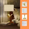 Lampada da tavolo Relaxdays, base a foglia di palma, Anteprima dell’immagine prodotto 5