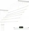 A white ceiling-mounted clothes drying rack with multiple bars. Produktbild-Vorschau