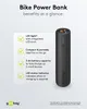 A marketing image for a bike power bank, showing its features and benefits. Produktbild-Vorschau