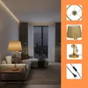 Relaxdays Tischlampe, Metallfuß, Stoffschirm, E27, HxD: Produktbild-Vorschau 6