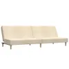 vidaXL Schlafsofa 2-Sitzer Creme Stoff Produktbild-Vorschau 1