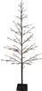 A black LED Christmas tree with a square base, against a white background. Produktbild-Vorschau