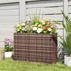 Outsunny Hochbeet mit verstellbaren Füßen PE-Rattan Produktbild-Vorschau 2