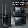 Schwarze Silikon-Toilettenbürste Wandmontage Edelstahl Produktbild-Vorschau 6