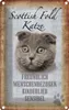 vianmo Blechschild 30x20 cm Scottish Fold Katze Tier Produktbild-Vorschau 1