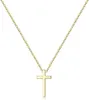 Collier croix pour femme plaqué or 18 carats avec boîte à Voir les images du produit 4