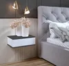 Comodino BDW, Comodino sospeso con cassetto, grafite/bianco Anteprima dell’immagine prodotto 3