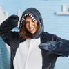Piżama Onesie Kigurumi Kostium Przebranie Szary Rekin XXL: Podgląd zdjęcia produktu 7