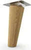 A single furniture leg with a metal mounting plate. Produktbild-Vorschau