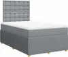 vidaXL Boxspringbett mit Matratze Hellgrau 120x200 cm Stoff Produktbild-Vorschau 3