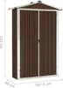 vidaXL Abri de jardin brun 116x45x175 cm Acier galvanisé Voir les images du produit 11