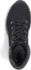 Overhead view of a black boot with laces and faux fur trim. Anteprima dell’immagine prodotto