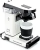 A white and black Moccacoffee maker with a white cup and black sleeve. Produktbild-Vorschau