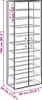 vidaXL Schuhschrank Schwarz 60x30x166 cm Stoff Produktbild-Vorschau 7
