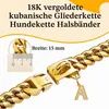 Obojok pre psa, zlatý, šírka 15 mm, dĺžka 55 cm, pozlátená Náhľad obrázku produktu 5
