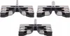 Three black plastic cable management clips are arranged in a collage. Náhled obrázku produktu