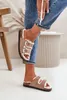 Damen Hausschuhe Pantoletten Mit Schnallen Und Fell Beige Produktbild-Vorschau 6