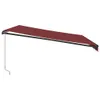 vidaXL Markise Manuell mit LED Weinrot 450x350 cm Produktbild-Vorschau 5