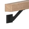 Sellon24® Handlaufhalter Handlaufträger Stahl Wand Holz Produktbild-Vorschau 5