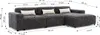 Ecksofa Designersofa ROMY MAX in Stoff Enjoy Me Schwarz Produktbild-Vorschau 2