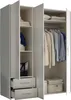 Valencia Kleiderschrank 3-türig Weiß Drehtürenschrank Produktbild-Vorschau 7