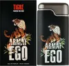 A product shot of a perfume bottle and its packaging, featuring a tiger graphic. Anteprima dell’immagine prodotto