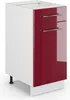 Küchenunterschrank Vicco Fame-Line Bordeaux Hochglanz 40 cm Produktbild-Vorschau 1