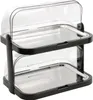 APS Buffet-Vitrine DOPPELDECKER schwarz Produktbild-Vorschau 1