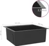 vidaXL Lavello da incasso a mano in acciaio inox nero Anteprima dell’immagine prodotto 13