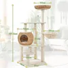 A cat tree with dimensions indicated by measurement lines and text. Podgląd zdjęcia produktu
