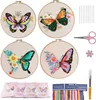 VINTAGE EMBROIDERY  Stickset für Anfänger, 4 Sets Produktbild-Vorschau 1