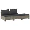 The Living Store 3-tlg. Garten-Lounge-Set mit Kissen Grau Produktbild-Vorschau 3