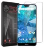 A product packaging for a screen protector is shown next to a smartphone with a screen protector applied. Produktbild-Vorschau