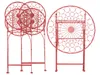 BELIANI Garten Bistro Set Rot Eisen Faltbar mit 2 Stühlen Produktbild-Vorschau 8