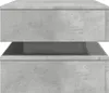 Tavolino con luci LED grigio cemento 90x50x40 cm Anteprima dell’immagine prodotto 9