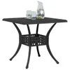 vidaXL Tavolo da giardino nero 80x80x75 cm in alluminio Anteprima dell’immagine prodotto 4