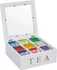 Relaxdays Teebox, 9 Fächer, Teebeutel Aufbewahrung, Bambus, Produktbild-Vorschau 1