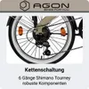 Agon Parklane 20 Zoll Klapprad Fahrrad beige Produktbild-Vorschau 3