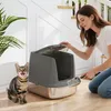 PawHut Edelstahl Katzentoilette, geschlossen, mit Produktbild-Vorschau 2