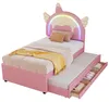 Ulife Kinderbett in Einhornform mit Ausziehbett und Produktbild-Vorschau 11