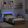 vidaXL Bettrahmen mit Kopfteil Artisan-Eiche 90 x 200 cm Produktbild-Vorschau 4