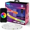 Product packaging for LED strip lights, showing the box, a smartphone displaying a color wheel app, and the LED strip itself coiled. Anteprima dell’immagine prodotto