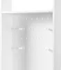 Close-up view of a white cabinet interior with rows of small holes and pegs, likely for organizing jewelry or small items. Produktbild-Vorschau