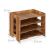 Relaxdays Briefablage, Büro Organizer aus MDF, A4 Papier, 3 Produktbild-Vorschau 4