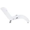 vidaXL Massage-Chaiselongue mit Kissen Weiß Kunstleder Produktbild-Vorschau 4