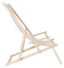 Sonnenliege Armlehne Beige Strand Campingstuhl Holz Produktbild-Vorschau 2